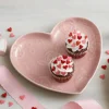 Pfaltzgraff® Tea Rose Pink Heart Shaped Plate- Appetizer Plates