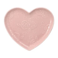 Pfaltzgraff® Tea Rose Pink Heart Shaped Plate- Appetizer Plates