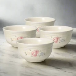 Pfaltzgraff® Tea Rose Set of 4 Dessert Bowls- Fruit Bowls
