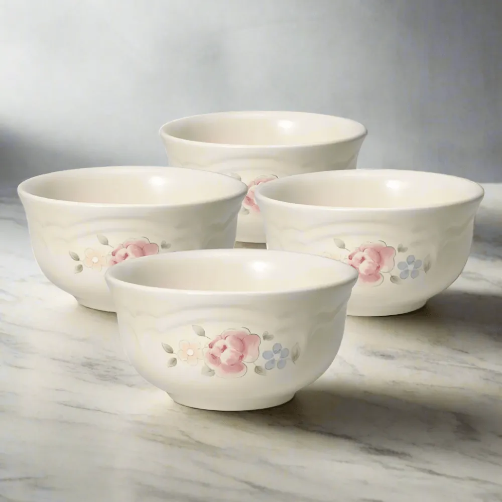 Pfaltzgraff® Tea Rose Set of 4 Dessert Bowls- Fruit Bowls