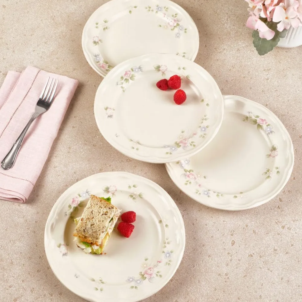 Pfaltzgraff® Tea Rose Set of 4 Luncheon Plates- Salad Plates