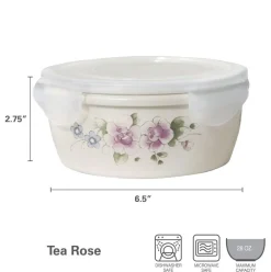 Pfaltzgraff® Tea Rose Storage Bowl With Lid- Serve Bowls