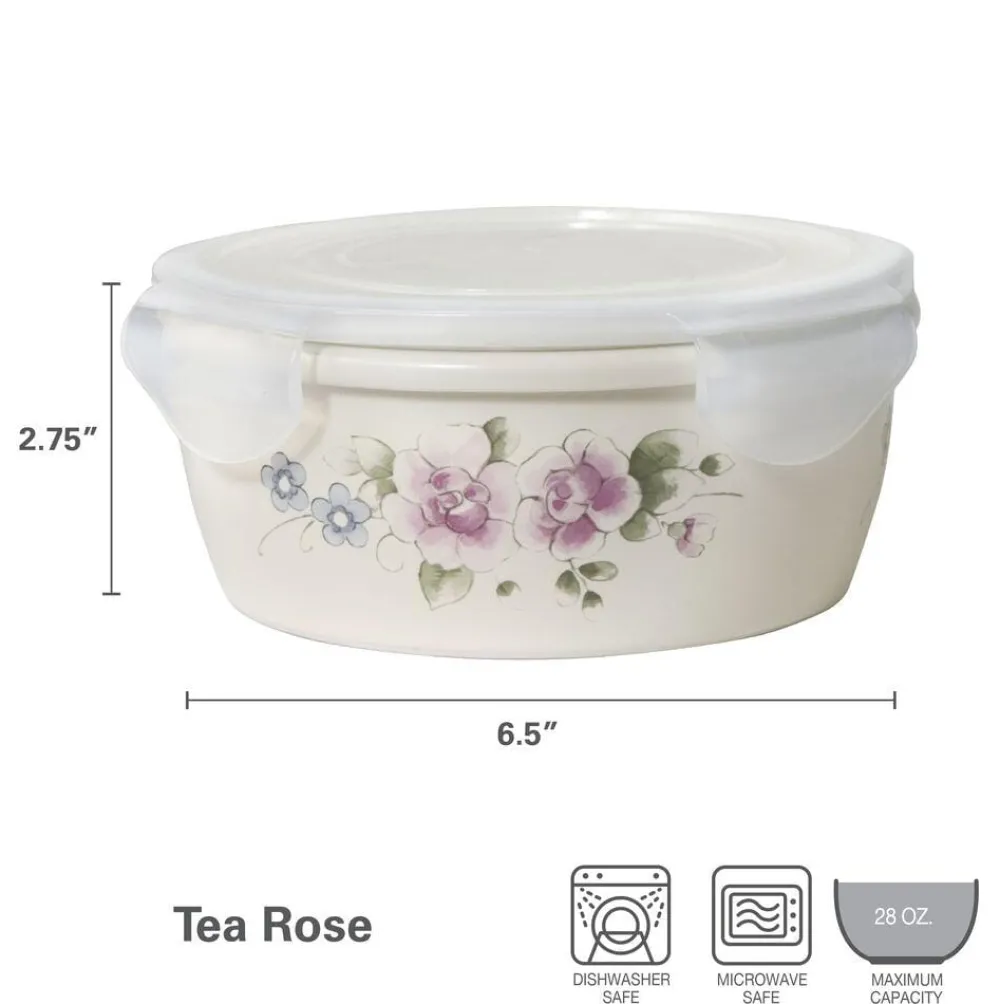 Pfaltzgraff® Tea Rose Storage Bowl With Lid- Serve Bowls