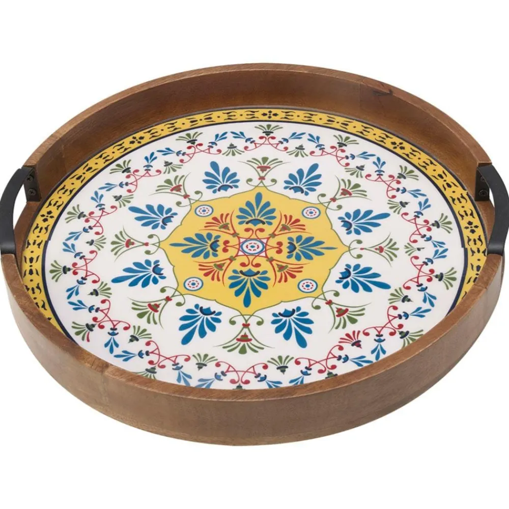 Gourmet Basics® Tile Design Lazy Susan Serve Tray- Lazy Susans