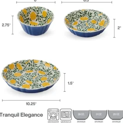 Pfaltzgraff® Tranquil Elegance 12 Piece Dinnerware Bowl Set, Service for 4- Dinnerware Service For 4