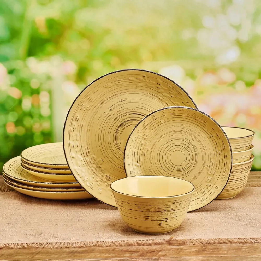 Pfaltzgraff® Trellis Sunflower 12 Piece Dinnerware Set, Service for 4- Dinnerware Service For 4