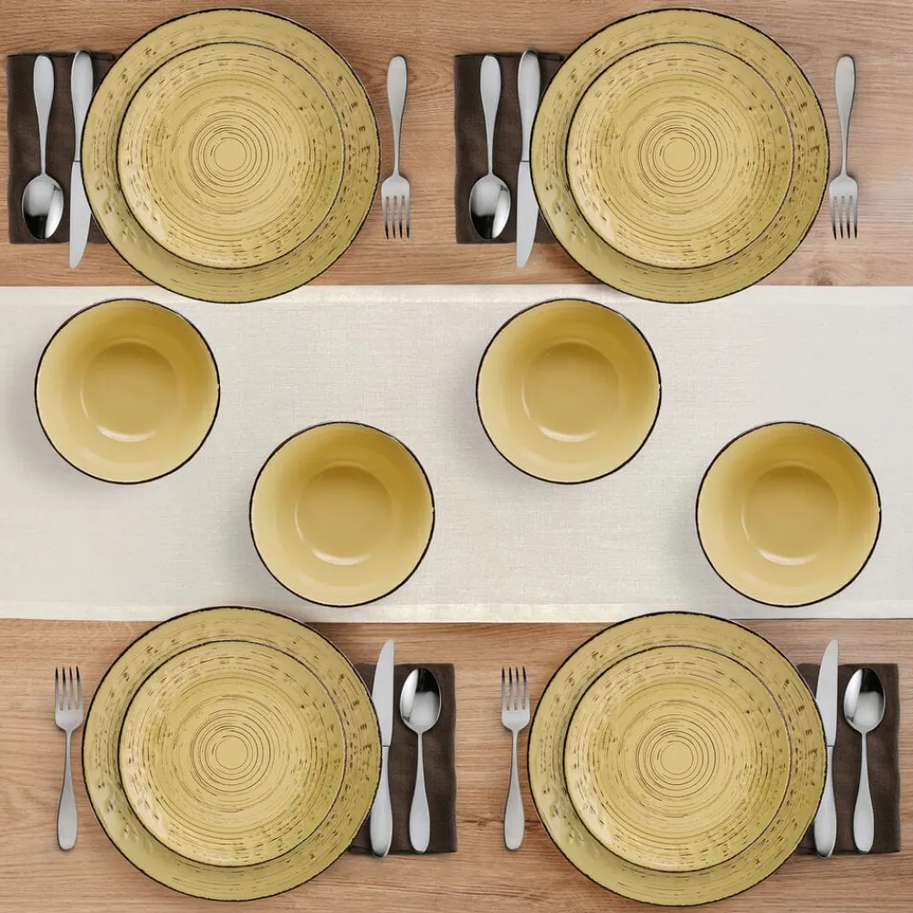 Pfaltzgraff® Trellis Sunflower 12 Piece Dinnerware Set, Service for 4- Dinnerware Service For 4