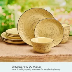 Pfaltzgraff® Trellis Sunflower 12 Piece Dinnerware Set, Service for 4- Dinnerware Service For 4