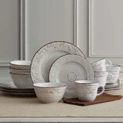 Pfaltzgraff® Trellis White 16 Piece Dinnerware Set, Service for 4- Dinnerware Service For 4