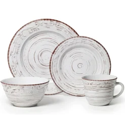 Pfaltzgraff® Trellis White 16 Piece Dinnerware Set, Service for 4- Dinnerware Service For 4