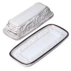 Pfaltzgraff® Trellis White Covered Butter Dish- Butter Dishes