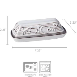 Pfaltzgraff® Trellis White Covered Butter Dish- Butter Dishes