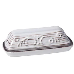 Pfaltzgraff® Trellis White Covered Butter Dish- Butter Dishes