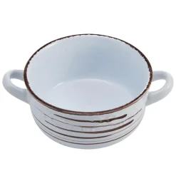 Pfaltzgraff® Trellis White Double Handled Soup Bowl- Soup Cereal Bowls