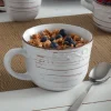 Pfaltzgraff® Trellis White Jumbo Soup Mug- Soup Cereal Bowls