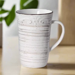 Pfaltzgraff® Trellis White Latte Mug- Coffee Mugs
