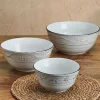 Pfaltzgraff® Trellis White Set of 3 Serving Bowls- Serve Bowls