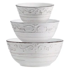Pfaltzgraff® Trellis White Set of 3 Serving Bowls- Serve Bowls
