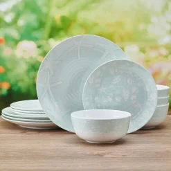 Pfaltzgraff® Venice 12 Piece Outdoor Melamine Dinnerware Set, Service for 4- Dinnerware Service For 4