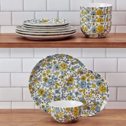 Pfaltzgraff® Vibrant Garden 12 Piece Dinnerware Set, Service for 4- Dinnerware Service For 4