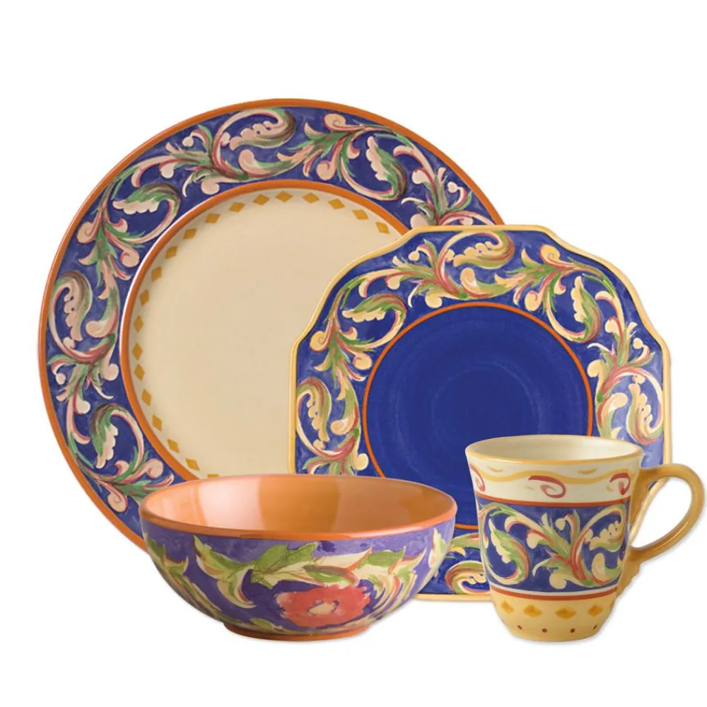 Pfaltzgraff® Villa della Luna® Blue Dinnerware Set- Dinnerware Service For 8|Dinnerware Service For 4