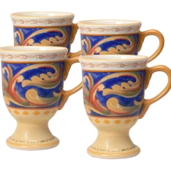 Pfaltzgraff® Villa della Luna® Set of 4 Pedestal Mugs- Coffee Mugs