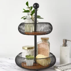 Gourmet Basics® Westfield 2 Tier Storage Basket- Fruit And Storage Baskets