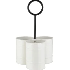 Towle® Living White Flatware Metal Storage Caddy- Flatware Caddies