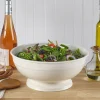 Towle® Living White Footed Metal Serve Bowl- Serve Bowls