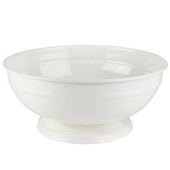 Towle® Living White Footed Metal Serve Bowl- Serve Bowls