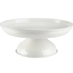 Towle® Living White Pedestal Metal Serve Bowl- Serve Bowls