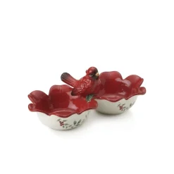 Pfaltzgraff® Winterberry® 2 Section Cardinal Serve Bowl- Serve Bowls