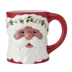 Pfaltzgraff® Winterberry® African American Santa Mug- Coffee Mugs