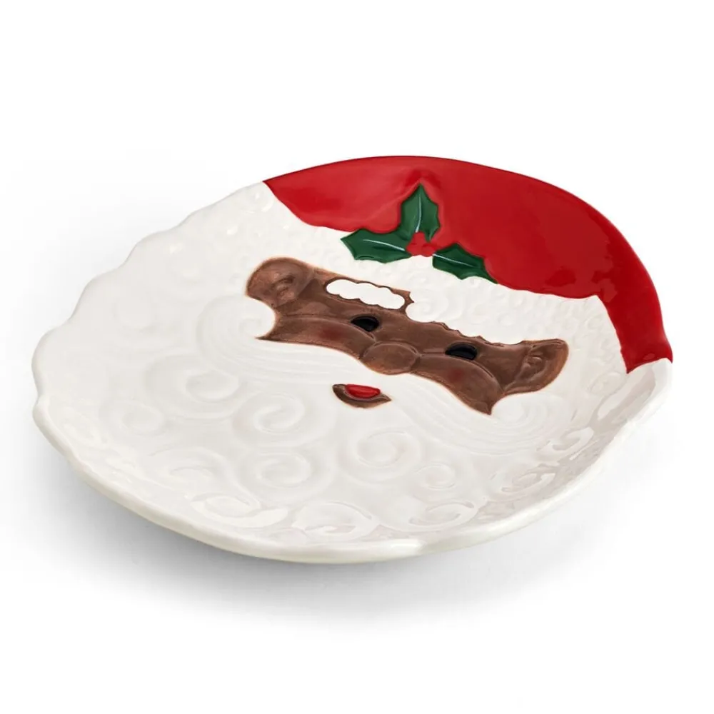 Pfaltzgraff® Winterberry® African American Santa Figural Cookie Plate- Appetizer Plates