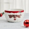 Pfaltzgraff® Winterberry® African American Jolly Santa Sculpted Cereal Bowl- Soup Cereal Bowls