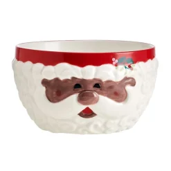 Pfaltzgraff® Winterberry® African American Jolly Santa Sculpted Cereal Bowl- Soup Cereal Bowls