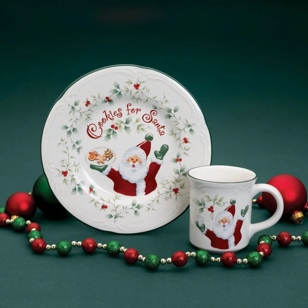Pfaltzgraff® Winterberry® Cookies and Milk for Santa Set- Appetizer Plates