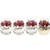 Pfaltzgraff® Winterberry® Ribbon Set of 4 Stemless Wine Glasses- Drinking Glasses