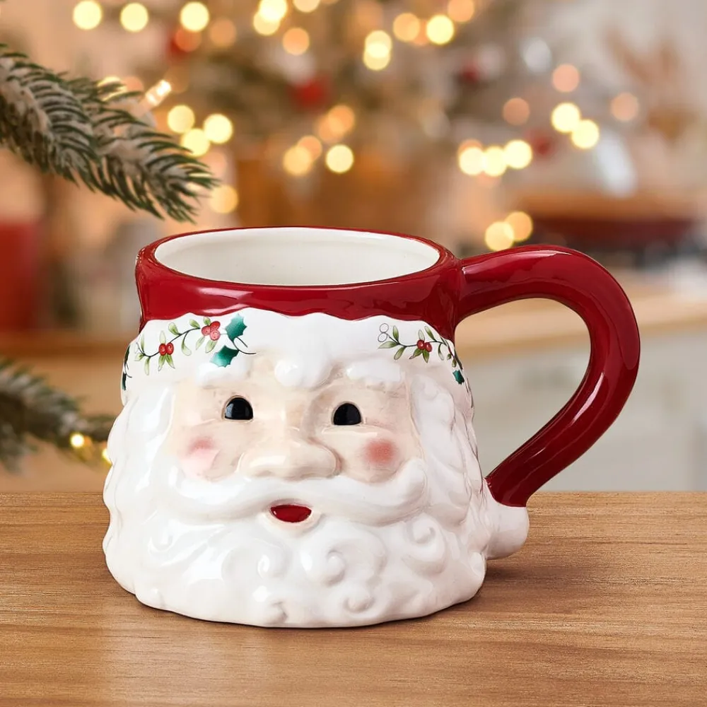 Pfaltzgraff® Winterberry® Santa Figural Mug- Coffee Mugs