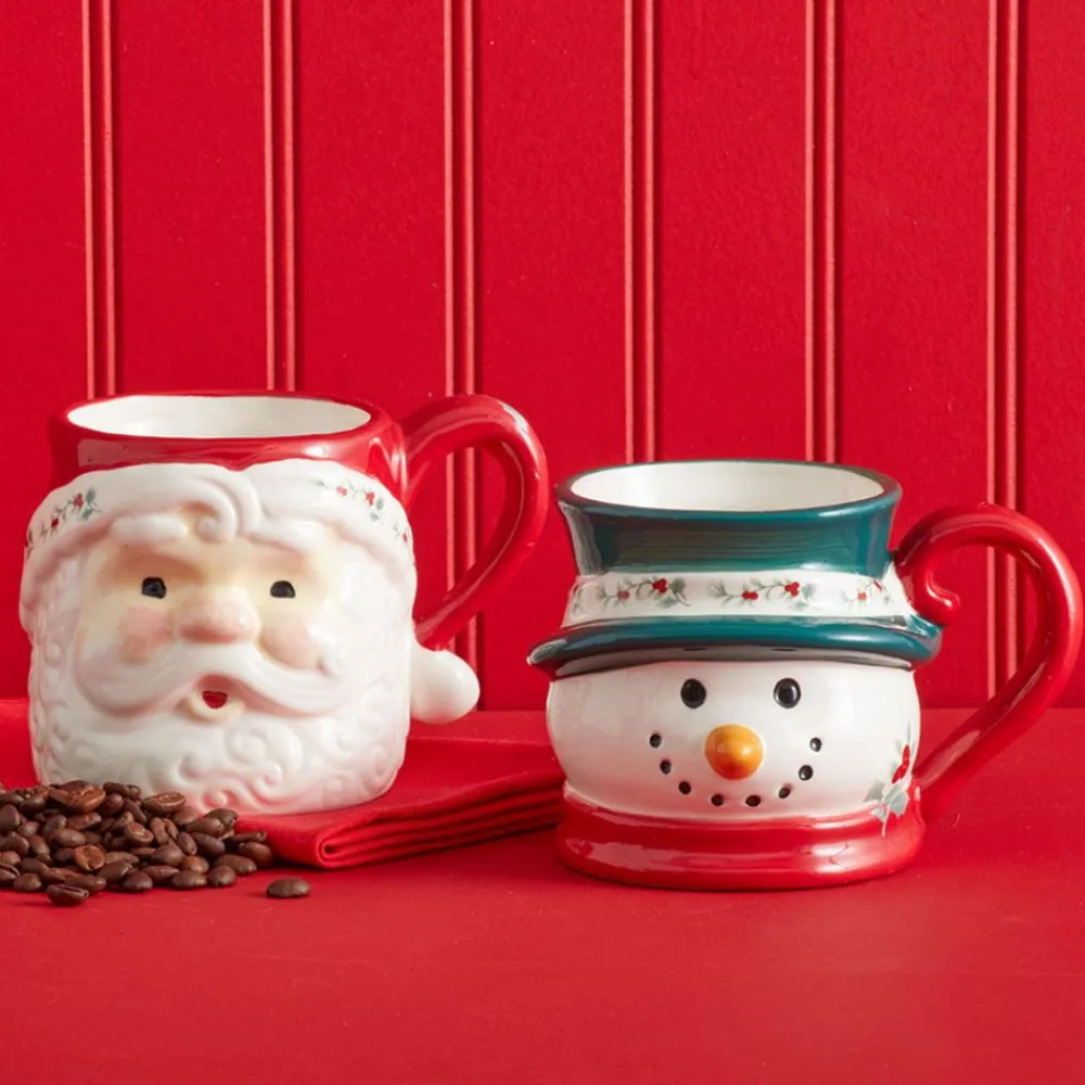 Pfaltzgraff® Winterberry® Santa Figural Mug- Coffee Mugs