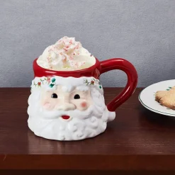 Pfaltzgraff® Winterberry® Santa Figural Mug- Coffee Mugs