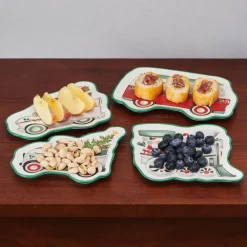 Pfaltzgraff® Winterberry® Set of 4 Figural Appetizer Dessert Plates- Appetizer Plates
