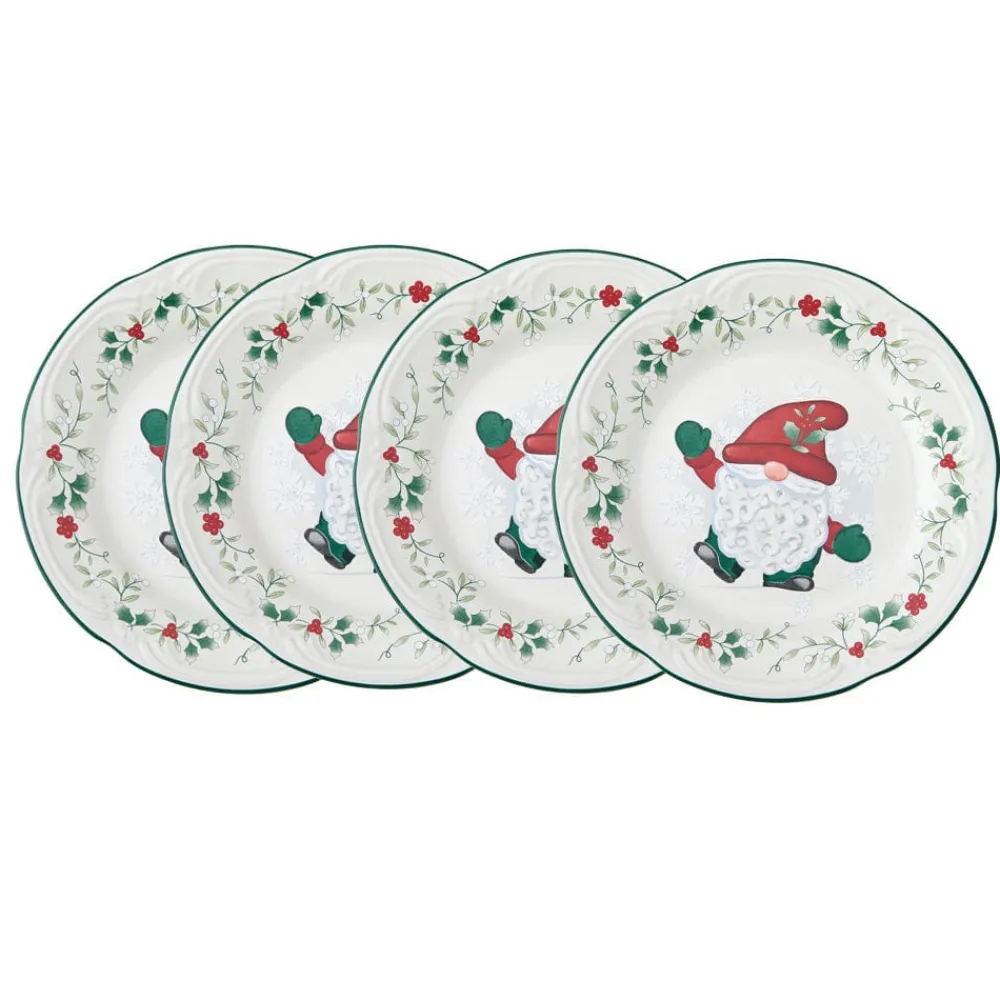 Pfaltzgraff® Winterberry® Set of 4 Gnome Salad Plates- Salad Plates
