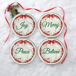 Pfaltzgraff® Winterberry® Set of 4 Red Ribbon Salad Plates- Salad Plates