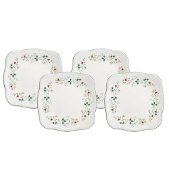 Pfaltzgraff® Winterberry® Set of 4 Square Dinner Plates- Dinner Plates