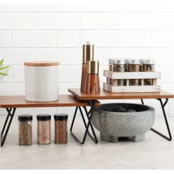 Gourmet Basics® Woodford Set of 2 Shelf Organization Trays- Fruit And Storage Baskets