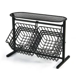 Gourmet Basics® Wrapped Band 2 Tier Storage Basket- Fruit And Storage Baskets