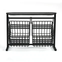 Gourmet Basics® Wrapped Band 2 Tier Storage Basket- Fruit And Storage Baskets